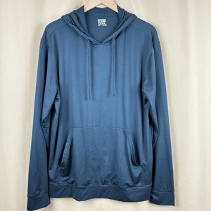 32 Degrees Cool Mens Hoodie L Blue Performance Athletic Gorpcore Streetwear